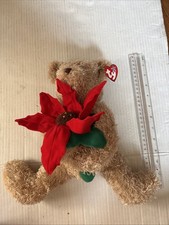 Ty Large Plush Beanie Buddy 2005 HOLIDAY TEDDY Bear 13" MWMTs Stuffed Animal Toy