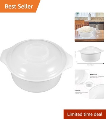 Versatile 1400ml Microwave Rice Cooker & Vegetable Steamer - Easy Carry Design