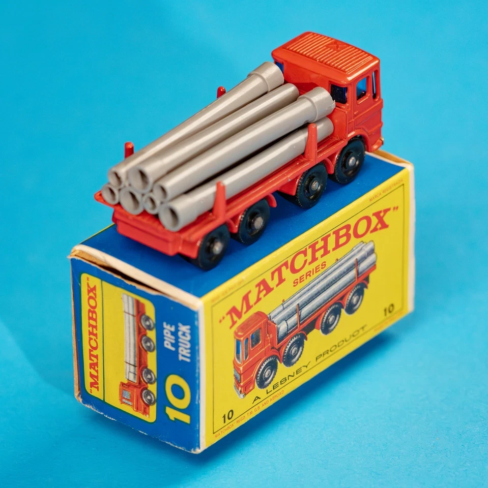 Matchbox Regular Wheels / MB 10 C1 Pipe Truck / 1966 NMIB / Clean w all 7 Pipes - Image 3 of 4