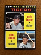 1971 71 Topps Baseball Card #39 Detroit Tigers Rookie Stars Gene Lamont. rookie card picture