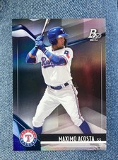 2021 Bowman Platinum Top Prospects Maximo Acosta #TOP-80 Texas Rangers