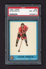 1962-63 TOPPS #34 STAN MIKITA  PSA 8