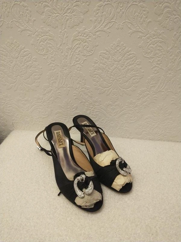 Women Badgley Mischka Heels Black Satin 37 - Bild 4 von 4