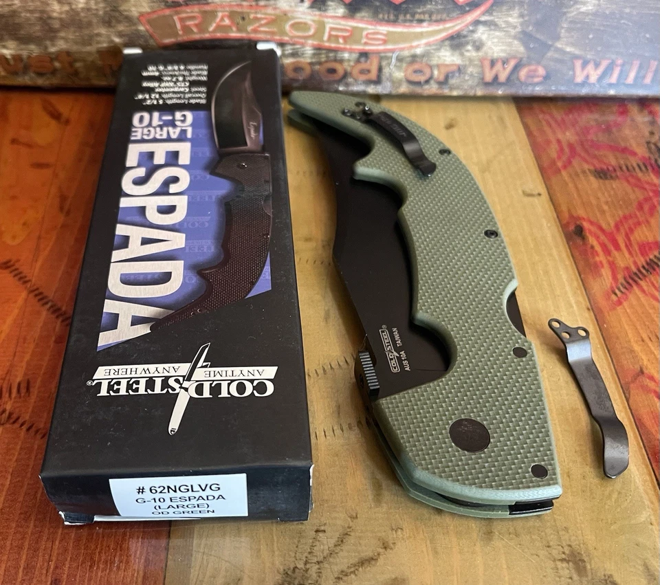 Cold Steel Espada Pocket Folding Knife AUS10A Ultra Sharp Tactical Blade - Image 2 of 4