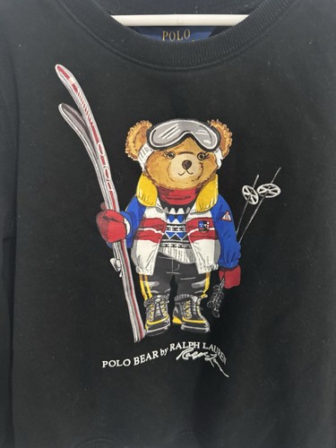 Polo Ralph Lauren Girls Size M (8-10) Polo Bear Ski Sweatshirt - Picture 3 of 4