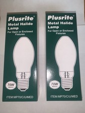 Plusrite MP70/C/UMED ED17-PMETAL Halide Lamps 2-PACK. New In Box Old Stock