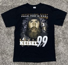 Respect the Beard Fear the Diesel Brett Keisel 99 Graphic T-Shirt Black Medium