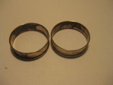 2 Vintage Gorham Sterling Silver 1 3/4" Napkin Rings Engraved 22 Grams