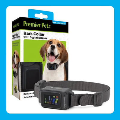 Premier Pet GBC00-17993 Anti Bark Dog Collar Digital Display Static Open Box