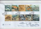 GB 2014 SHS STUART FDC Sustainable Fish special pmk with insert unaddressed