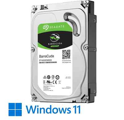 HDD 2TB SATA 3.5'' Desktop Hard Drive With Windows 11 Pro 64bit Installed Genuine