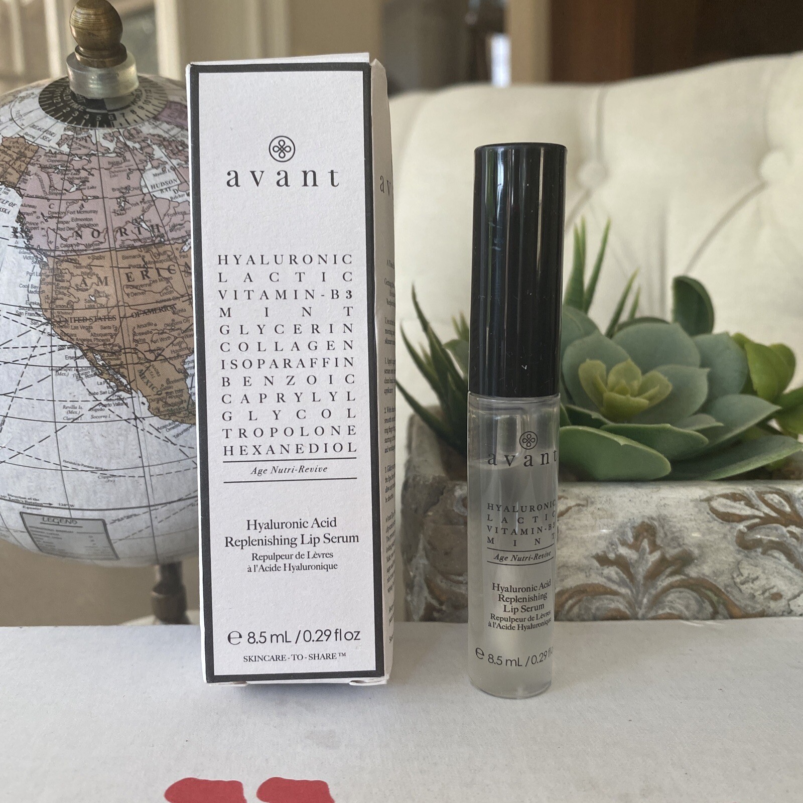 AVANT Hyaluronic Acid Replenishing Lip Serum .29oz/8.5ML FULL SZ NEW