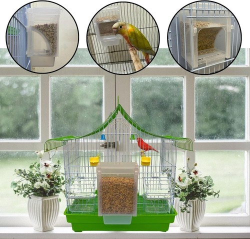 Automatic feeder for canary, finch, parrot, cage accessory, bird feeder 1/2Lb - Picture 2 of 9