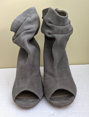 Chinese Laundry Size 8.5 Gray Slouch Boots Open Toe Sueded Kristin Cavallari eBay