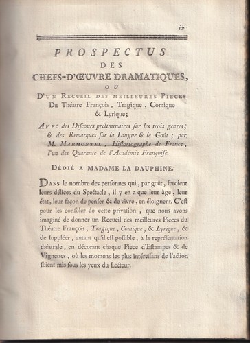 Théâtre Tragique Comique Lyrique François Vie de Jean MAIRET par MARMONTEL 1773 - Picture 6 of 19