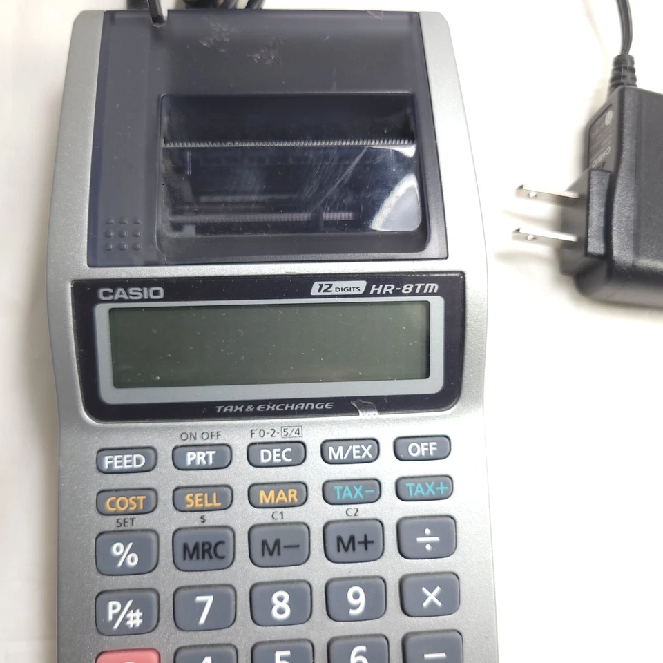 Casio HR-8TM Plus Handheld Printing Calculator Turns On - Image 2 of 4