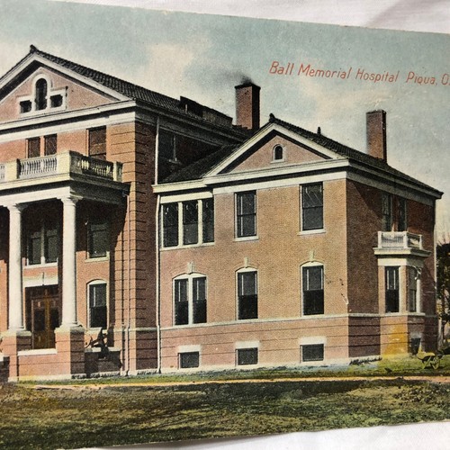 Vintage 1909 Piqua Ohio Postcard Hospital eBay