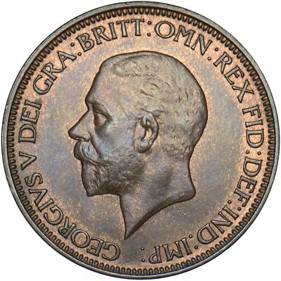 Halfpenny 1932 - George V britische Bronzemünze - sehr schön