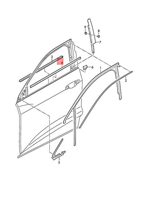 AUDI AUDI E-TRON GEA GEN-FENSTER-SLOT-SIEGEL MIT TRIMMSTREIFEN 