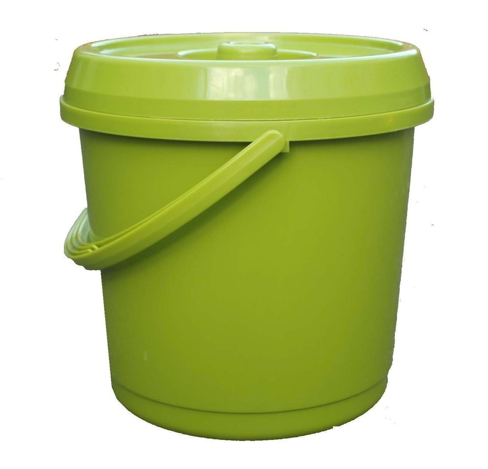 14L PLASTIC NAPPY BUCKET WITH LID AND HANDLE 3 GALLON BABY BIN STORAGE