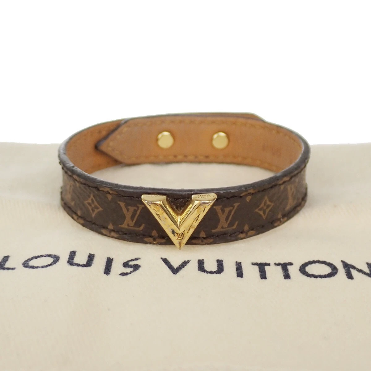 LOUIS VUITTON Burasure Essential V Bracelet Bangle Monogram Brown M6042  67MX057