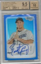 2011 Bowman Chrome Brett Lawrie Blue Refractor Rookie RC /150 BGS 9.5 Auto 10