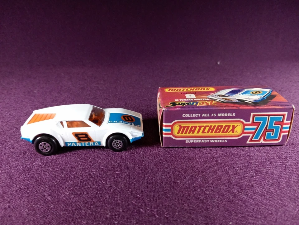 Clásico Matchbox Superfast De Tomaso Pantera Con Caja Original Foto 3 de 4