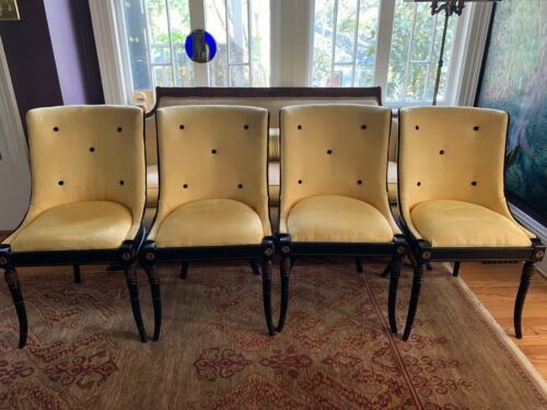 Vintage Maison Jansen Laquered Chairs (4)