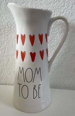 RAE DUNN MOM TO BE      Heart Farmhouse Style Pitcher