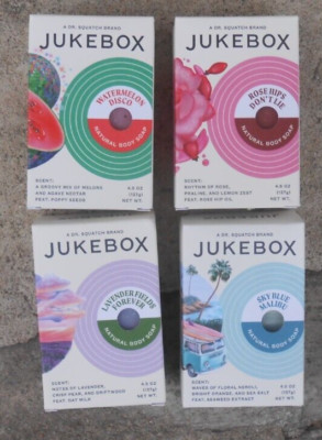 Set of Four - Jukebox Cold Pressed Soap - 4.5 Ounce Bars ~ Brand New!