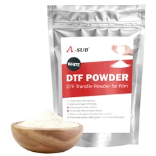 4.4lb A-SUB DTF Powder for Sublimation Transfer White Adhesive Hot Melt Powder
