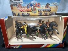 Vintage 1992 Britains Wild West 4 Mounted Cowboys on Horseback 7403