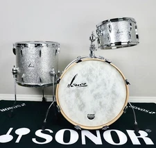 Sonor Vintage Series 22,13,16 w/mount & STH Vintage Silver Glitter  Beech Shell