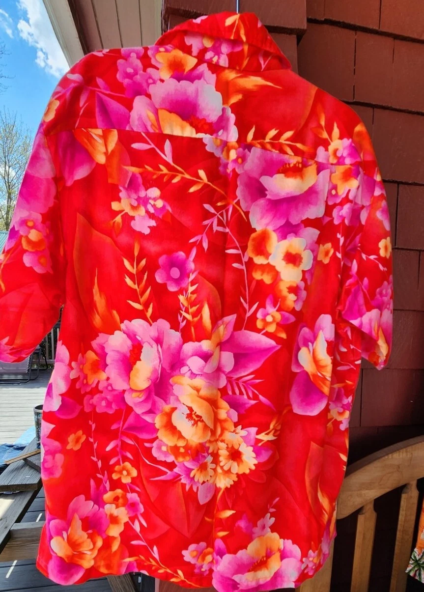 Hawaiian Shirt Aloha Tiki Lu'au USA Beach Party Vaca Medium