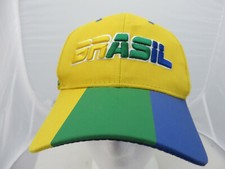 Brasil soccer baseball cap adjustable v yellow