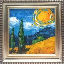 Mountain Landscape Toscana Oil Painting Original  Painting 4x4