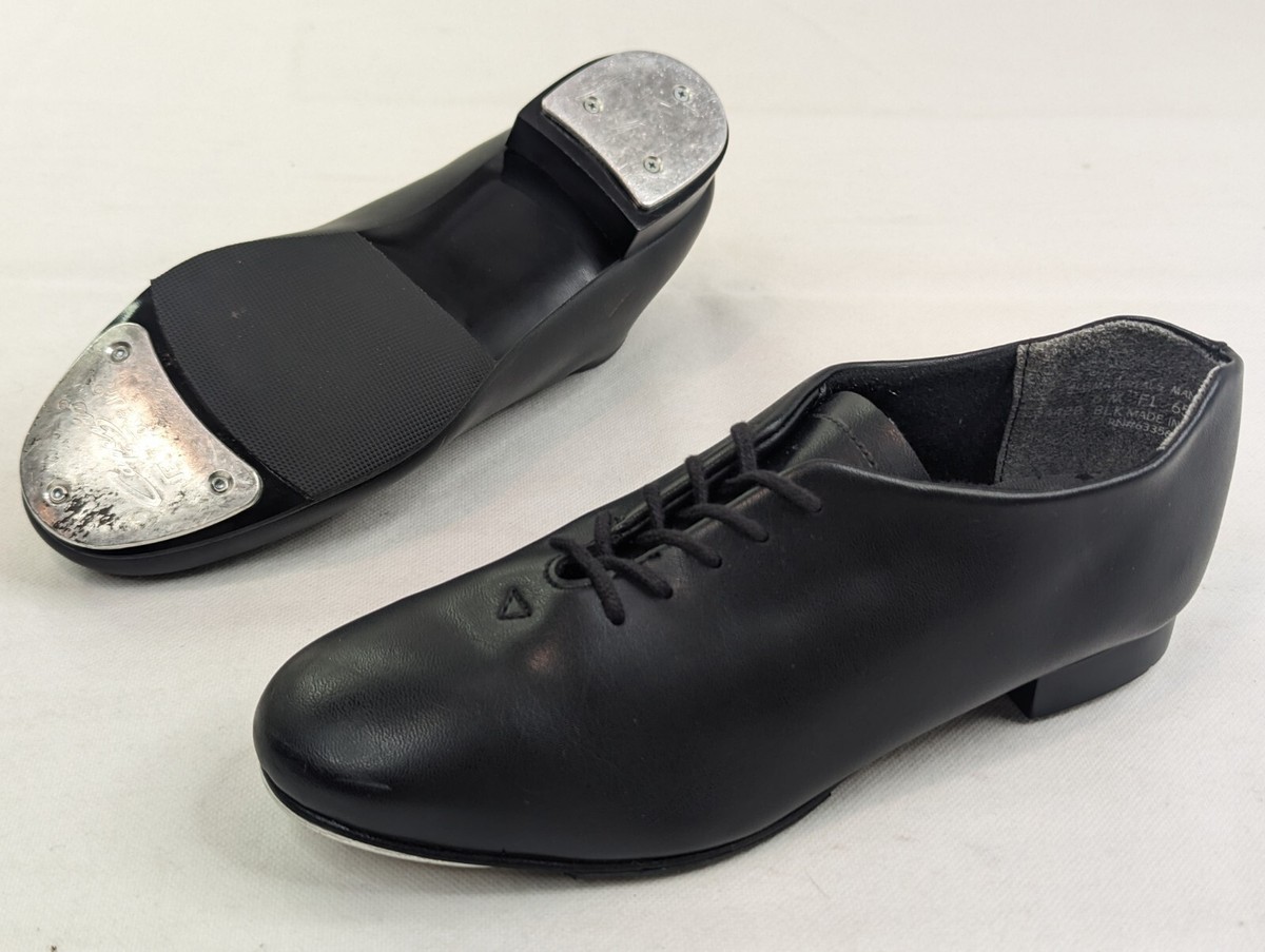 Capezio Tele Tone Jr Tap Dance Shoes, Women Sz 6M, Black Matte