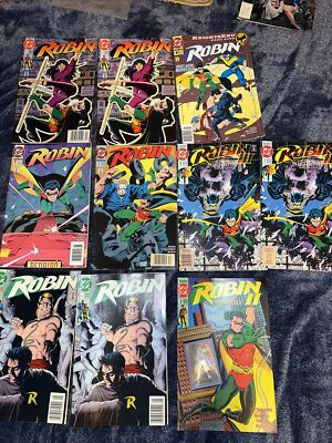 #ad Lot Of 10 Dc Comics Robin Robin II Robin III $26.00