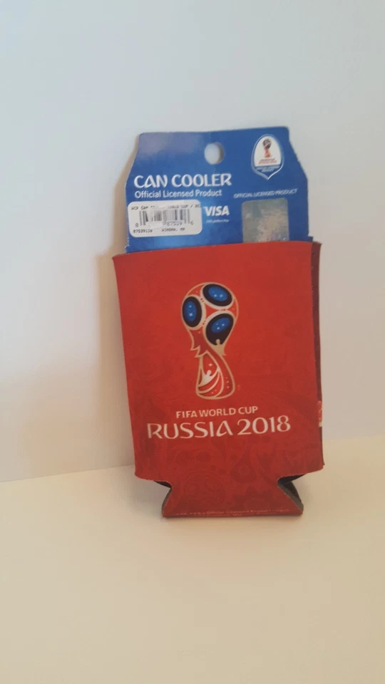 Copa Mundial de Fútbol de Rusia 2018 WinCraft lata de bebida Koozie enfriador rojo NUEVO Foto 2 de 4