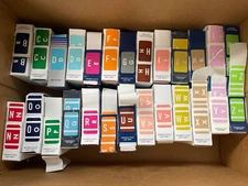 Lot of 26 boxes Doctor Office Alphabetic Color Code End Tab Labels