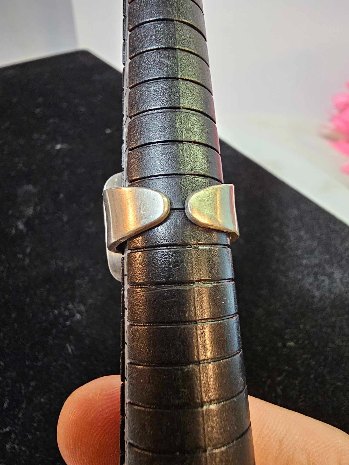 Marked Tempus 925 sterling adjustable ring Sz 6.5… - image 4