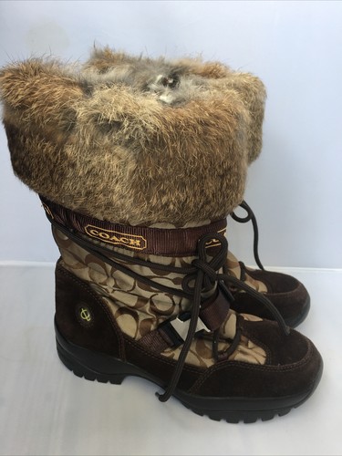 COACH Signature SAHARA Brown Suede 