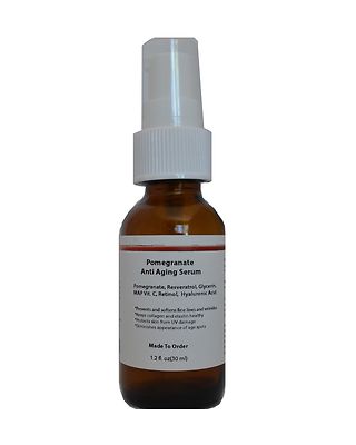 Pomegranate Anti Aging Serum with Resveratrol, Glycerin, MAP Vit C, Retinol, HA