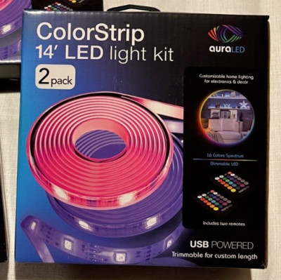 AuraLED LED 2-Pack 14 ft. Color Strip Light Kit, 8632HD ***SEALED***