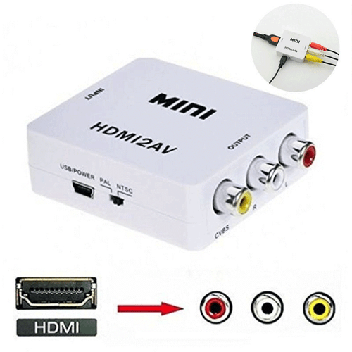 Mini Composite CVBS 3RCA HDMI to AV Video Converter Adapter 1080p 720p Upscaler - Picture 11 of 12