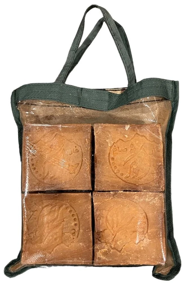 Jabón de Laurel ALKAWTHAR ALEPO X4 Barritas -Aceite de Oliva Natural Hecho a Mano y 35% Laurel Foto 2 de 4