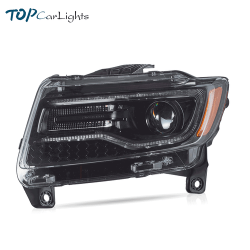 VLAND Black Style LED Projector Headlights For 2011-2013 Jeep Grand Cherokee - Picture 2 of 15