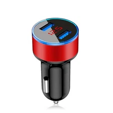 Outlet 12V Dual USB Car Cigarette Lighter Socket Splitter Power Adapter Charger