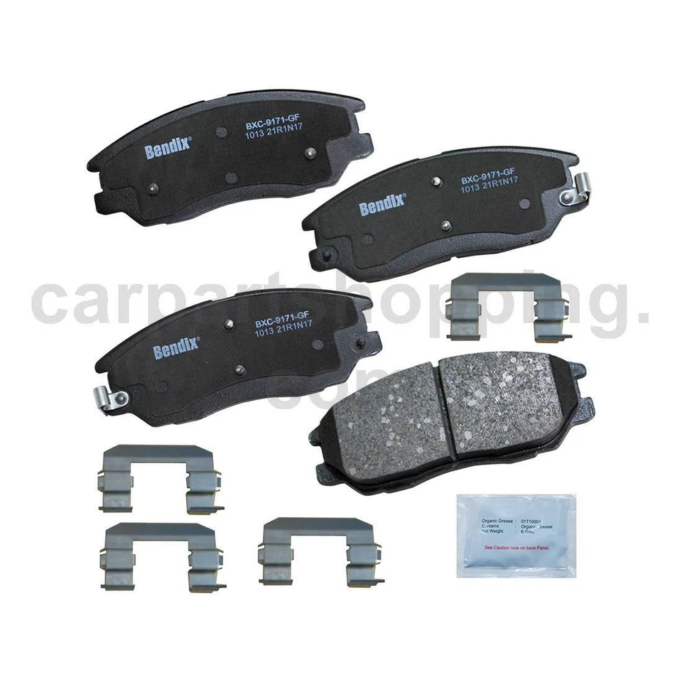 2 Front Rear Brake Pads Set Fits 2003 Hyundai XG350 2004 Kia Amanti - Image 4 of 4
