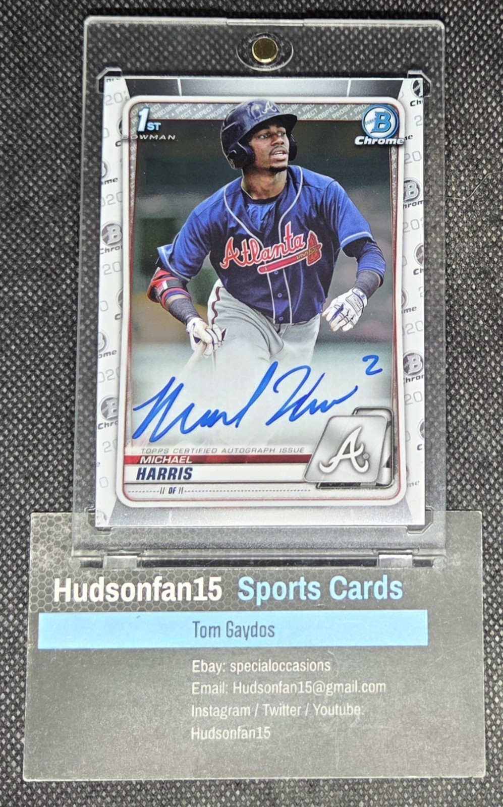 Michael Harris II 2020 Bowman 1st Chrome Prospect Auto #CPA-MH Atlanta Braves